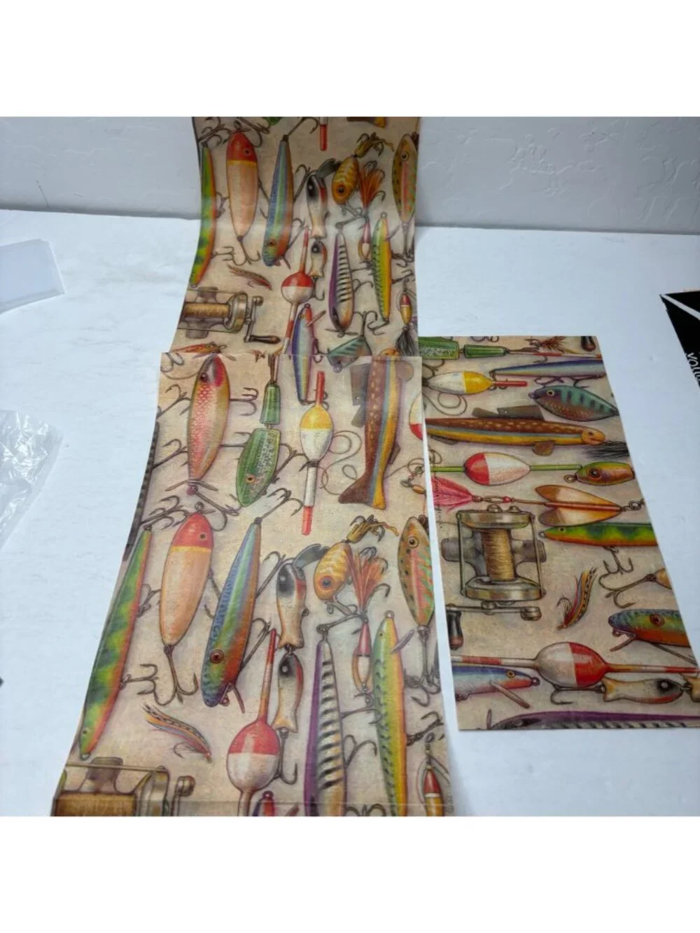 Vintage Wrapping Paper Scrap Pieces Golf Birthday Beanie Babies Fishing Bears